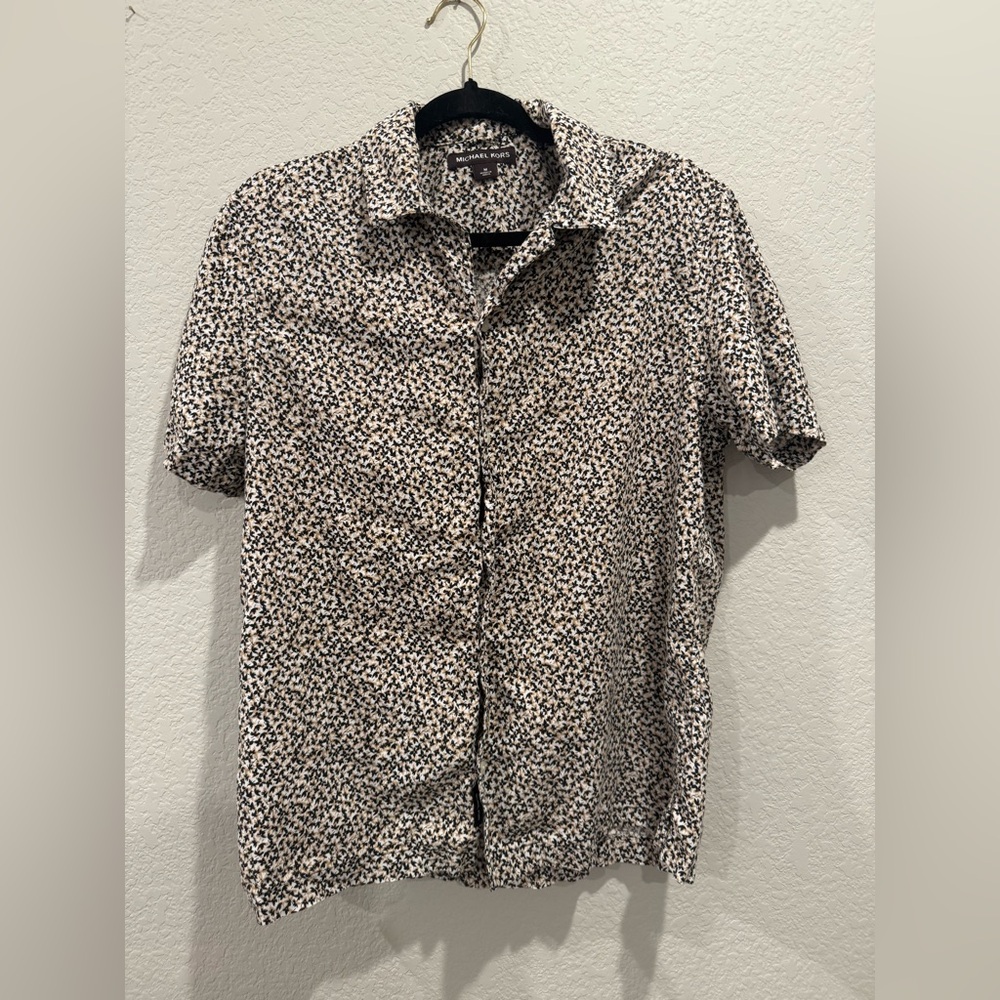 Michael Kors Patterned Short Sleeve Shirt